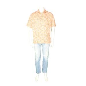 Cooke Street Reverse Print Plant Leaves Pullover Hawaiian Aloha Tropical Shirt L